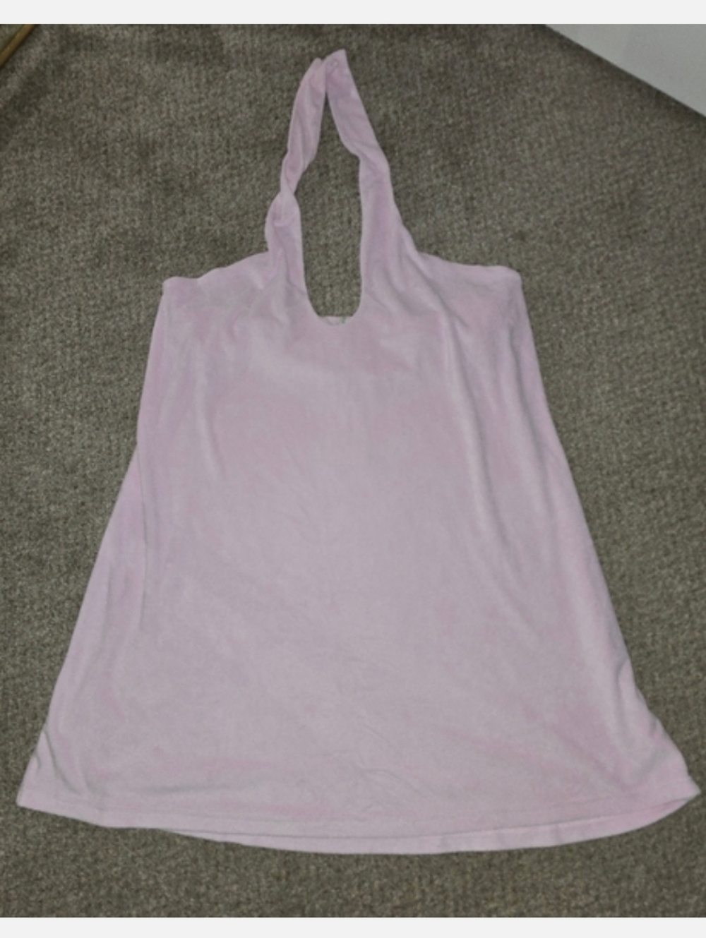Fabletics Terry Cloth Cross Front Halter Dress in Baby Pink Size 3x